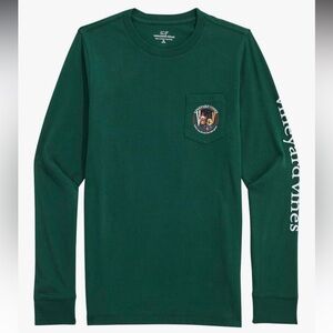 Vineyard Vines Boys Green Long Sleeve Tee - Size Medium - NWT